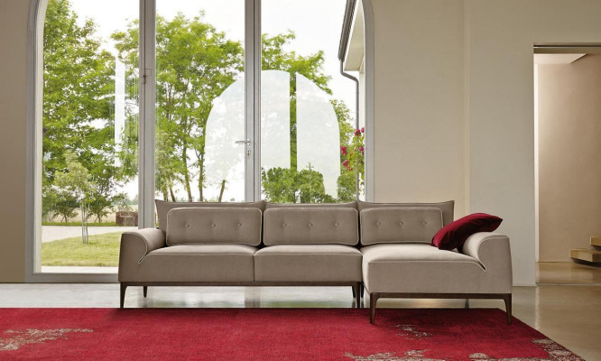 Corner sofa L-shape Couch Luxury Furniture Sofa Gray Design Living room Furniture Italian
