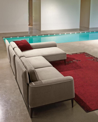 Corner sofa L-shape Couch Luxury Furniture Sofa Gray Design Living room Furniture Italian