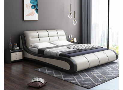 Luxury Upholstery Beds Textile Double new Bedroom Design Bed Leather
