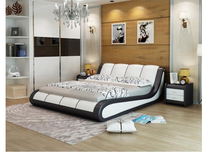 Beds Luxury Bedroom Furniture Double Bed Design Fabric Hotel Blue e