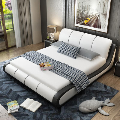 Beds Luxury Bedroom Furniture Double Bed Design Fabric Hotel Blue e