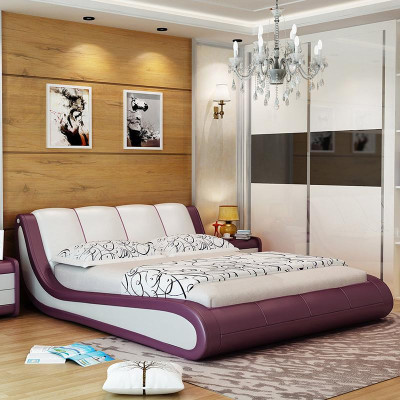 Beds Luxury Bedroom Furniture Double Bed Design Fabric Hotel Blue e