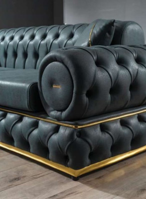 Suite Luxury Chesterfield Sofa set 3+3 Seater Sofa Armchair Sofas Leather 2pcs