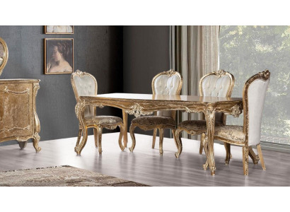 Dining room Dining table Chair Group Suite Set Wood Table Tables Baroque Sets 5pcs