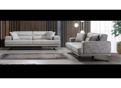 Sofa set 3+3 Seater Suite Sofa Sofas Leather Upholstery Design Seat Modern