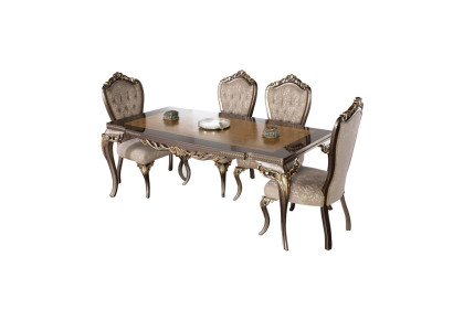 Dining room Dining table Chair Set Group Suite Table Tables Suite Luxury 5-piece.