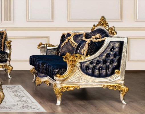 Seat three-seater sofa 3 seater sofa sofas fabric style baroque rococo classic new