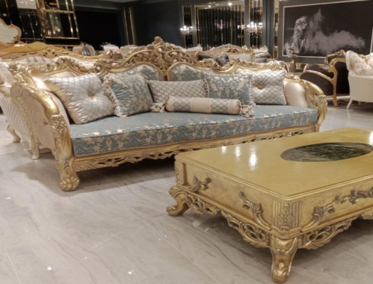 Seat Three Seater Sofa 3 Seater Sofas Fabric Style Baroque Rococo Furniture Classic