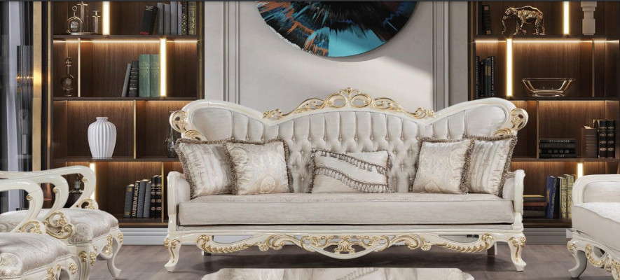 Luxury Three Seater Sofa 3 Seat Couch Sofas Baroque Rococo Classic Furniture 3er new
