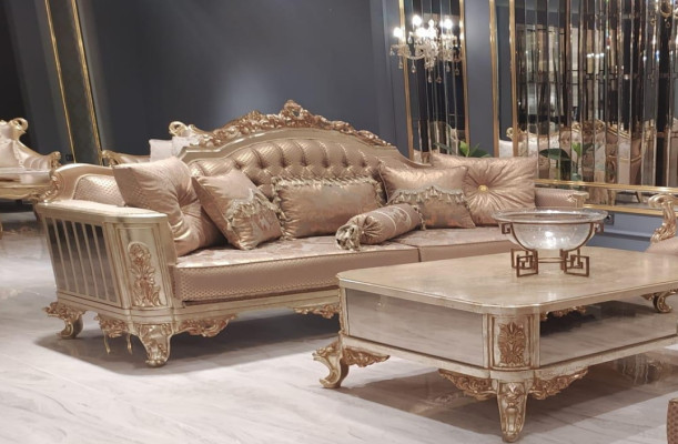 Seat three-seater sofa 3 seater classic couch sofas fabric style baroque velvet new