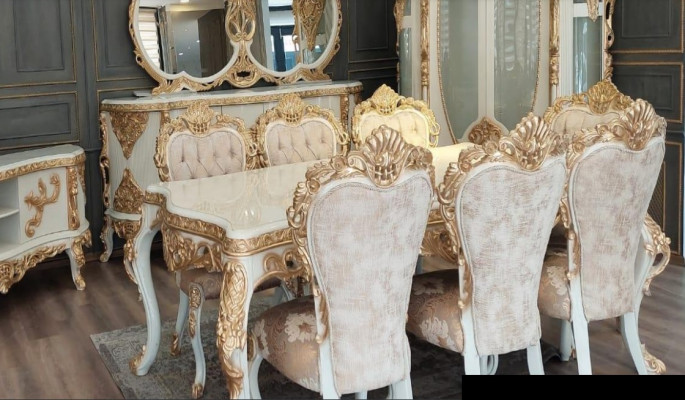 Table Dining room table Dining table Dining room Wood Tables Baroque Dining Luxury Furniture new