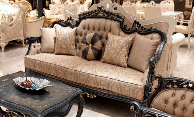 Seat three-seater sofa 3 seater classic s sofa sofas furniture fabric style baroque new