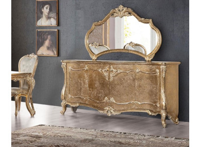 Set Chest of drawers with Mirror Suite Chests of drawers Wood Group Sideboard Furniture Baroque
