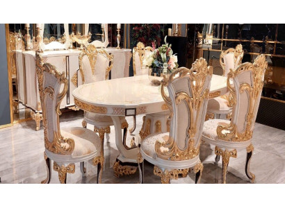 Table Luxury Dining room table Dining table Dining room Wood Tables Baroque Dining Furniture new
