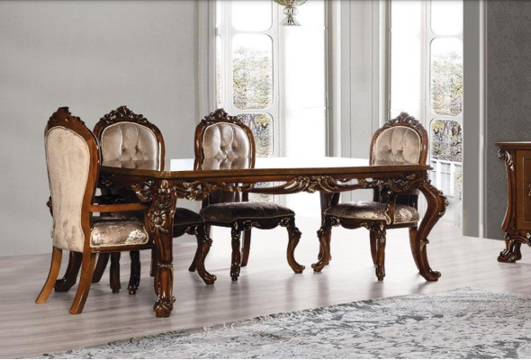 Table Dining room table Dining table Dining room Wood Tables Baroque Dining Luxury Furniture new