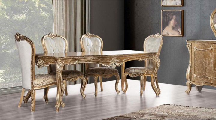Table Dining room table Dining table Dining room Wood Tables Baroque Dining Luxury Furniture new