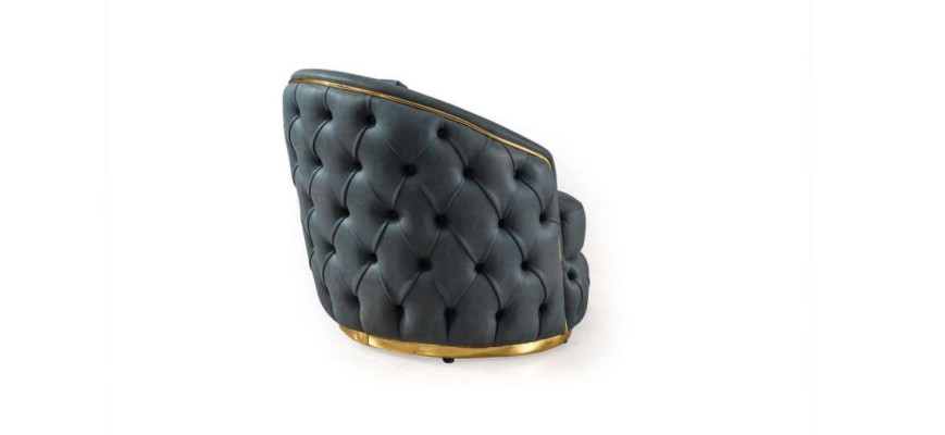 Armchair Chesterfield Seat Baroque Rococo Design Modern Living room Upholstery Throne
