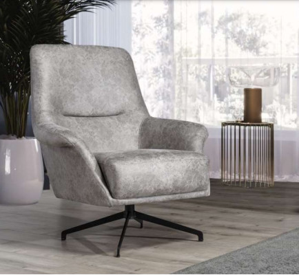Armchair Design Couch Sofa Relax Leather Lounge Club Seater Luxury Seat Gray Modern