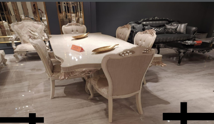 Dining room chair Chair Lehn Wood Luxury Dining room Ess Fabric Style Baroque Chairs new