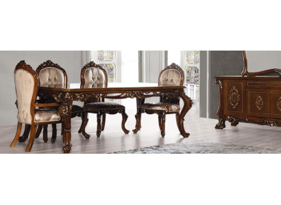 Dining room chair Chair Furniture Wood Luxury Dining room Dining Fabric Style Baroque Chairs