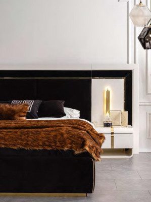 White Bedside table Luxury Side table Bedroom Furniture Storage Modern