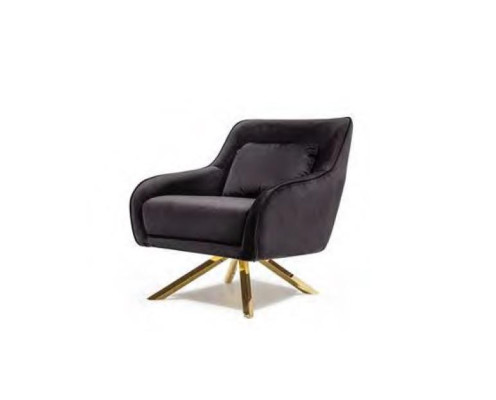 Modern Black Velvet Armchair Luxury Upholstered Chair Living room Furniture Wood