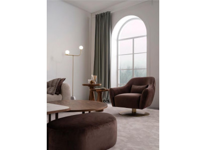 Brown Luxury Lounge Armchair Modern Design Upholstery Furniture Living room