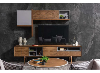 Modern Wood TV Lowboard Luxury TV cabinet Living room Chest of drawers Console Sideboard