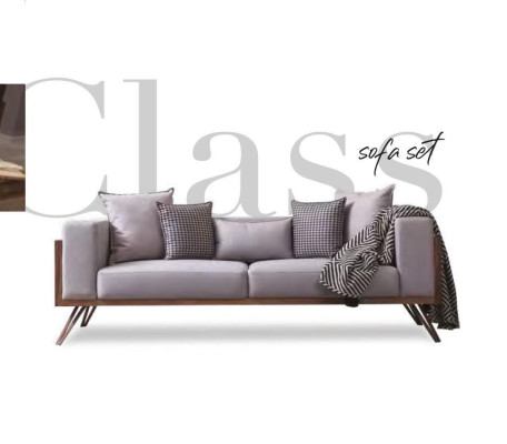 Gray Luxury Sofa Upholstery Couch Living room Furnishings Stylish Furniture