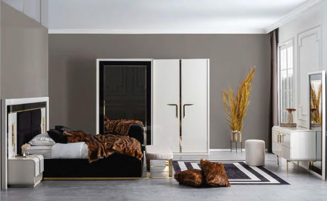 White Bedside table Luxury Side table Bedroom Furniture Storage Modern