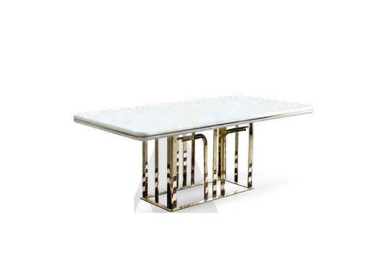 Dining table 4x chairs stainless steel elements sideboard set dining room 6 pieces