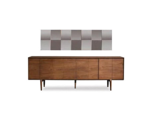 Large Wood Dining room Set Dining table Sideboard 6x Chairs Furniture Set