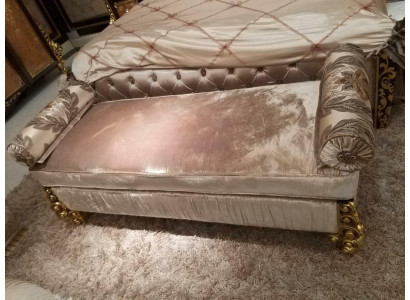 Chaise lounge antique style sofa textile lounger couch loungers chaise rococo baroque