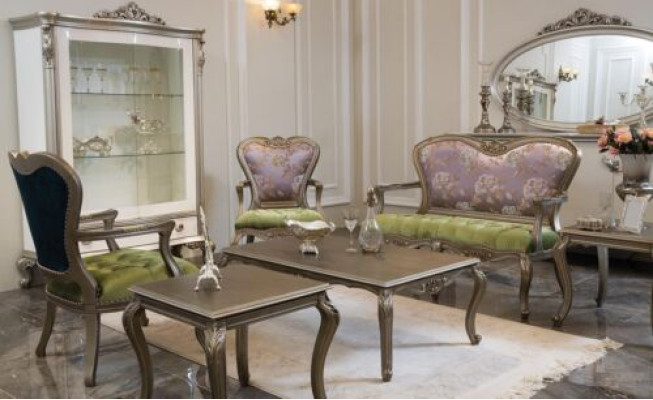 Sofa Set 2+1+1 Seat Luxury Coffee table Side table Armchair Suite 6pcs