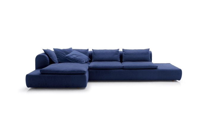 Corner sofa L-shape Furniture Blue Sofas Textile Couch Upholstery Couches Sofa