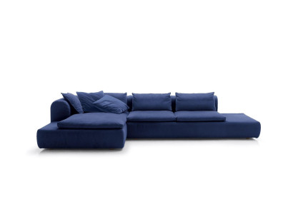 Corner sofa L-shape Furniture Blue Sofas Textile Couch Upholstery Couches Sofa