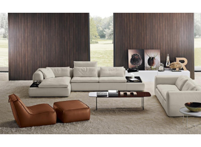 Design Sofa L-shape Upholstery Couch Living room Corner sofa Leather Luxury Furniture