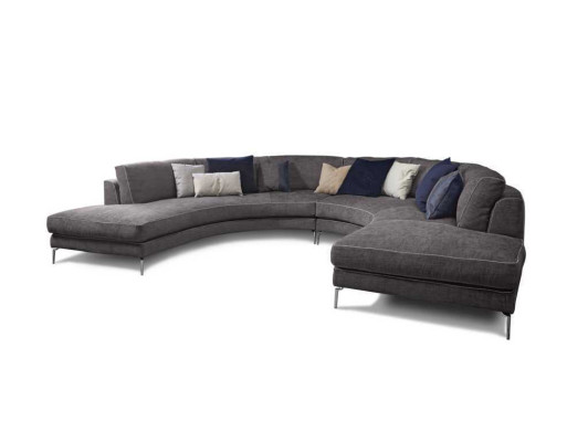 Round Luxury Living landscape Corner sofa Corner suite Upholstery Furniture Sofa