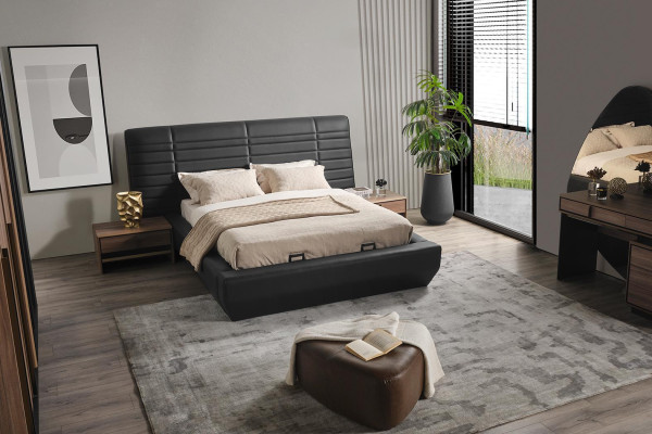 Bedroom Set Bed 2xNight Tables Wardrobe 4-piece Design Luxury new