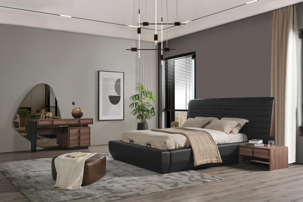 Bedroom Set Bed 2x Bedside tables Dressing table with Mirror Luxury