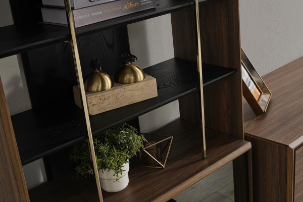 Living room Wall unit TV Lowboard Display case Bookshelf Wood Furniture Modern