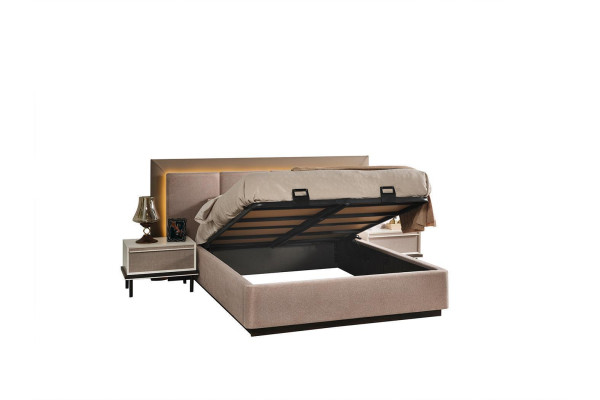 Bedroom Set Bed 2x Bedside tables Wardrobe Luxury new 4-piece