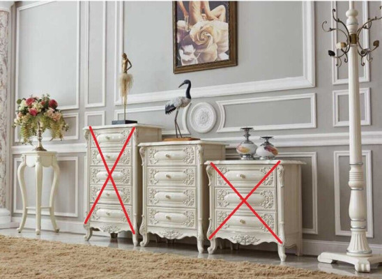 High Chest of drawers Sideboard Chests of drawers 4 drawers tall cabinet Wardrobe Wood Furniture new