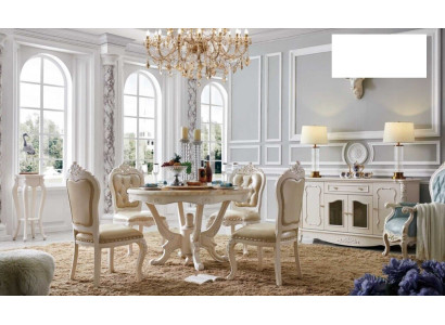 Classic Dining room Suite Chair Set Display case Dining set Chairs Table 5pcs