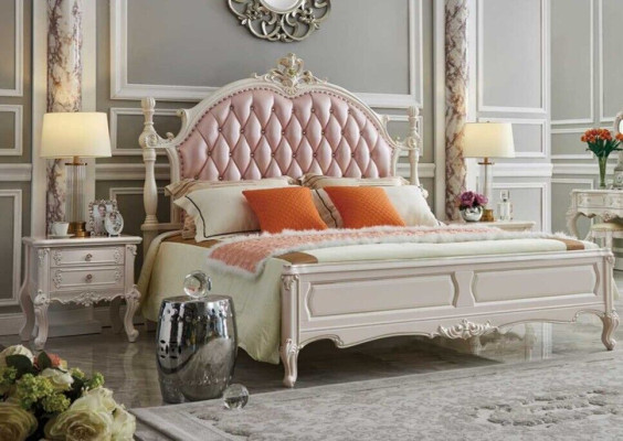 Bedroom Set Bed 2x Bedside table Hotel Beds Consoles 3pcs. Chesterfield new