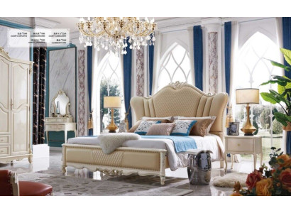 Bedroom Classic s Bed Suite Hotel Baroque Furniture Beds Bedside table 3pcs