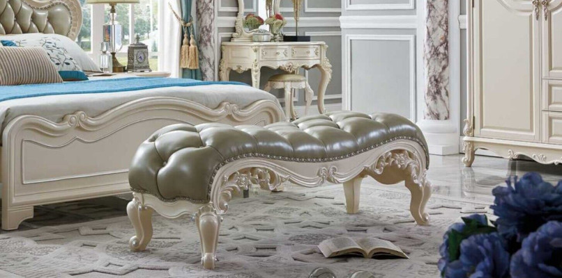 Stool Chesterfield Footstool Stool Chesterfield Baroque Rococo Benches Leather Furniture