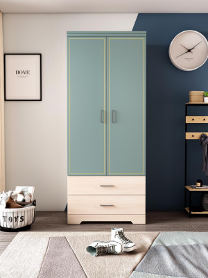 Cabinets Wardrobe Wood Wardrobe Design Childrens room Blue Clothes cabinets