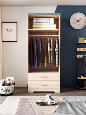 Cabinets Wardrobe Wood Wardrobe Design Childrens room Blue Clothes cabinets