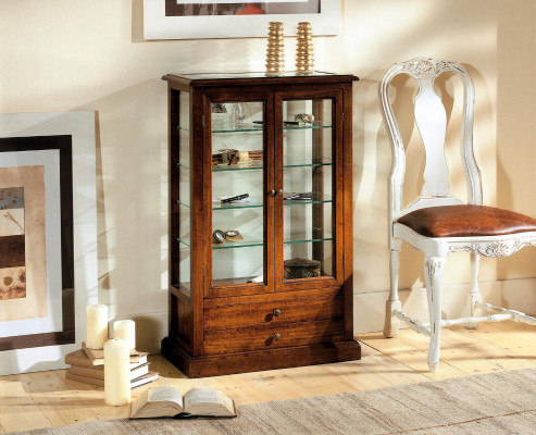 Living room Furniture Solid Wood Display cases Glass Wardrobe Real wood Sideboard Display case